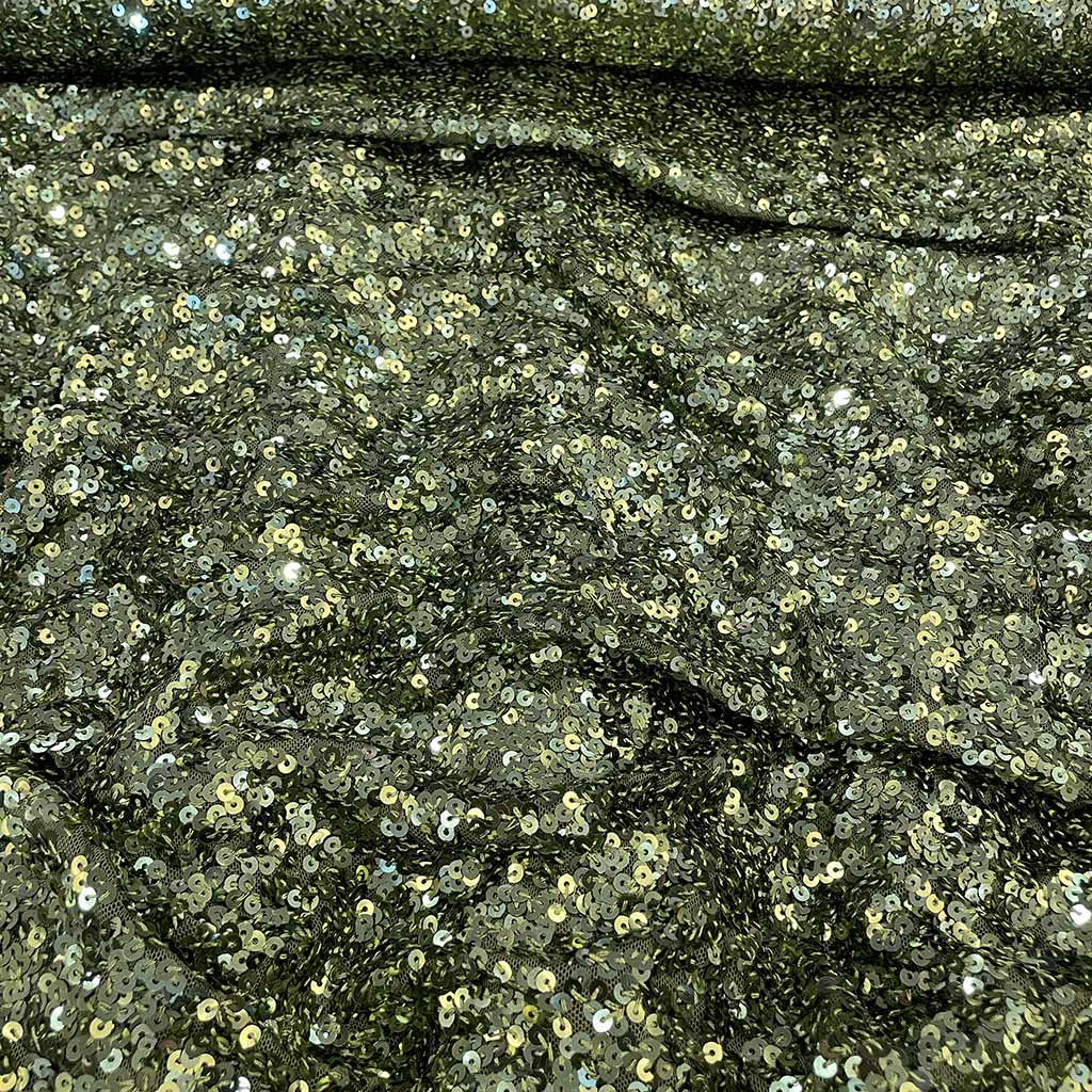 پارچه گیپور پولکی رنگ سبز