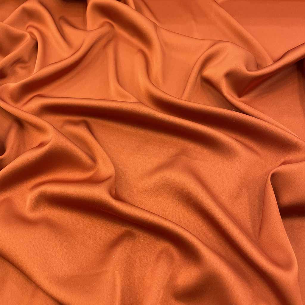 پارچه ساتن سیلک آجری