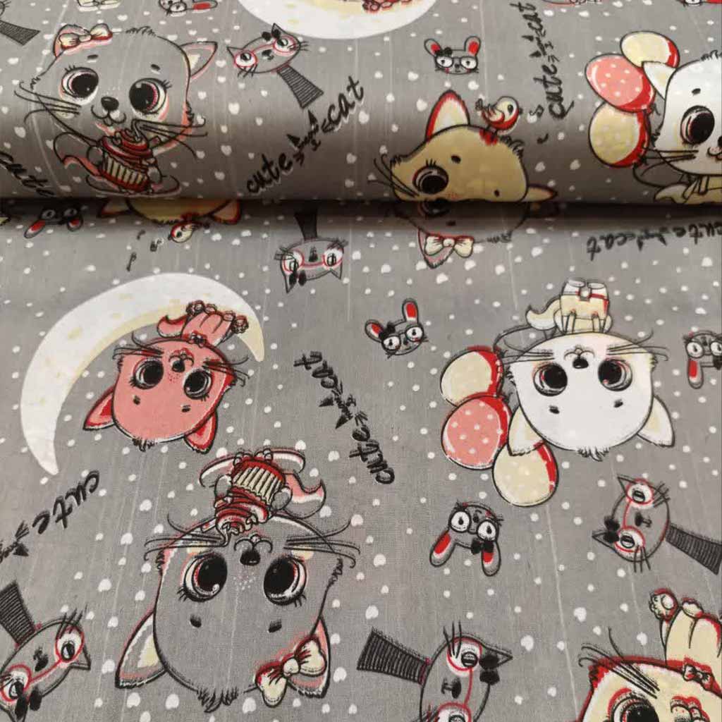 پارچه ملحفه ای طرح گربه