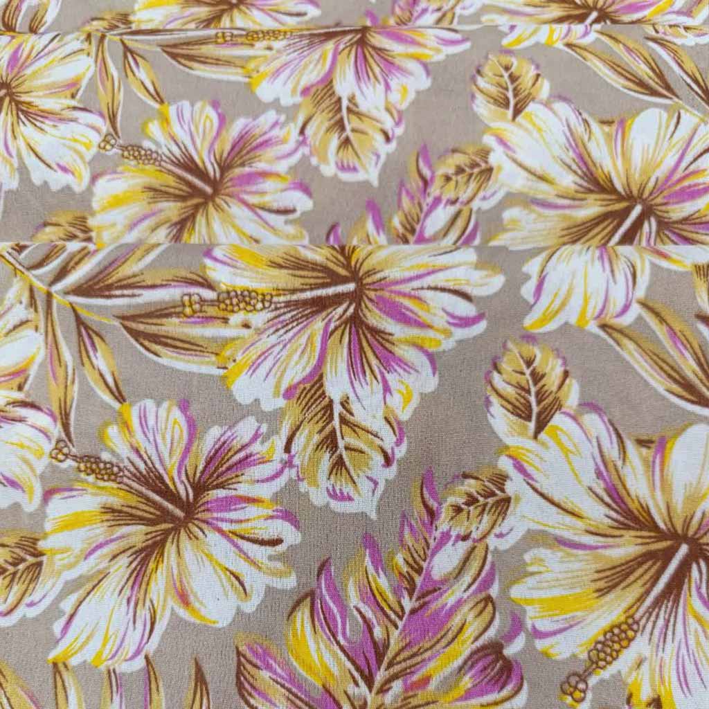 پارچه ملحفه ای کرم گلدار