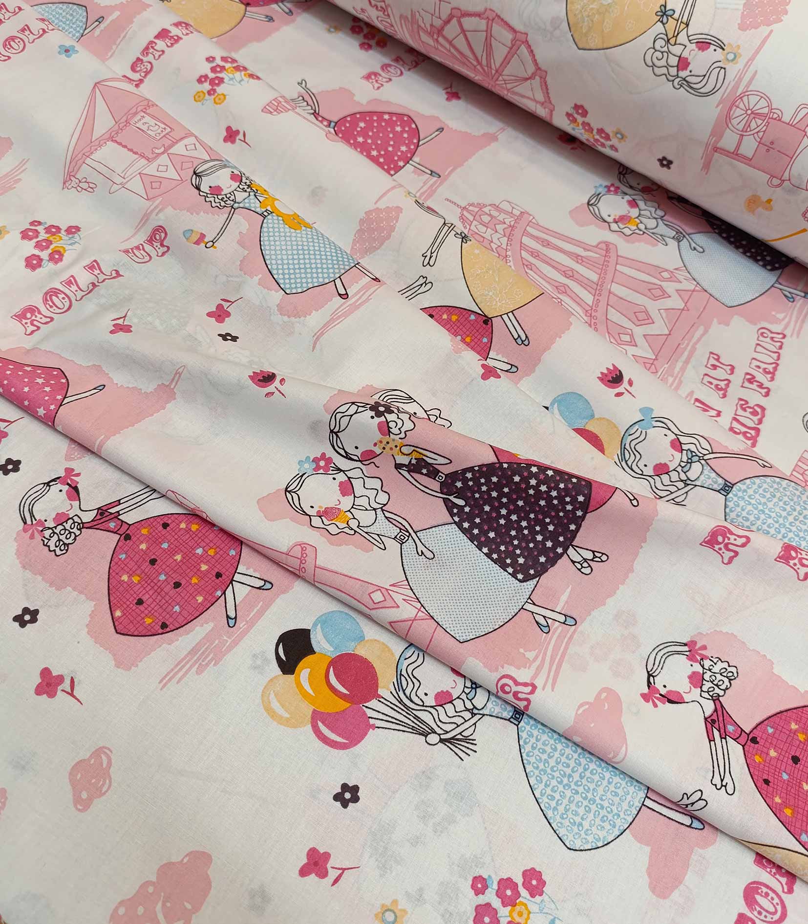 پارچه ملحفه ای طرح دختر