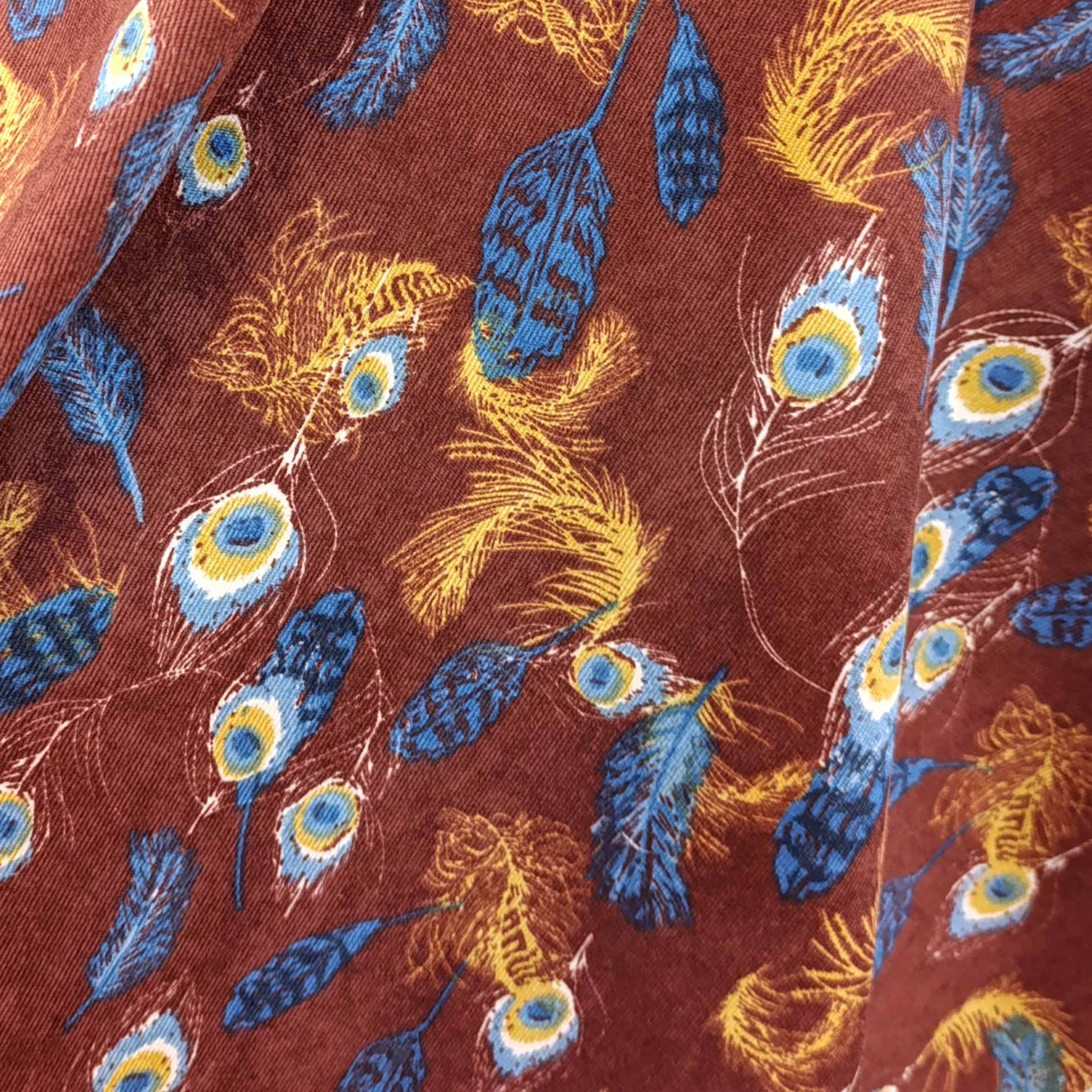 پارچه مخمل کبریتی طرح دار