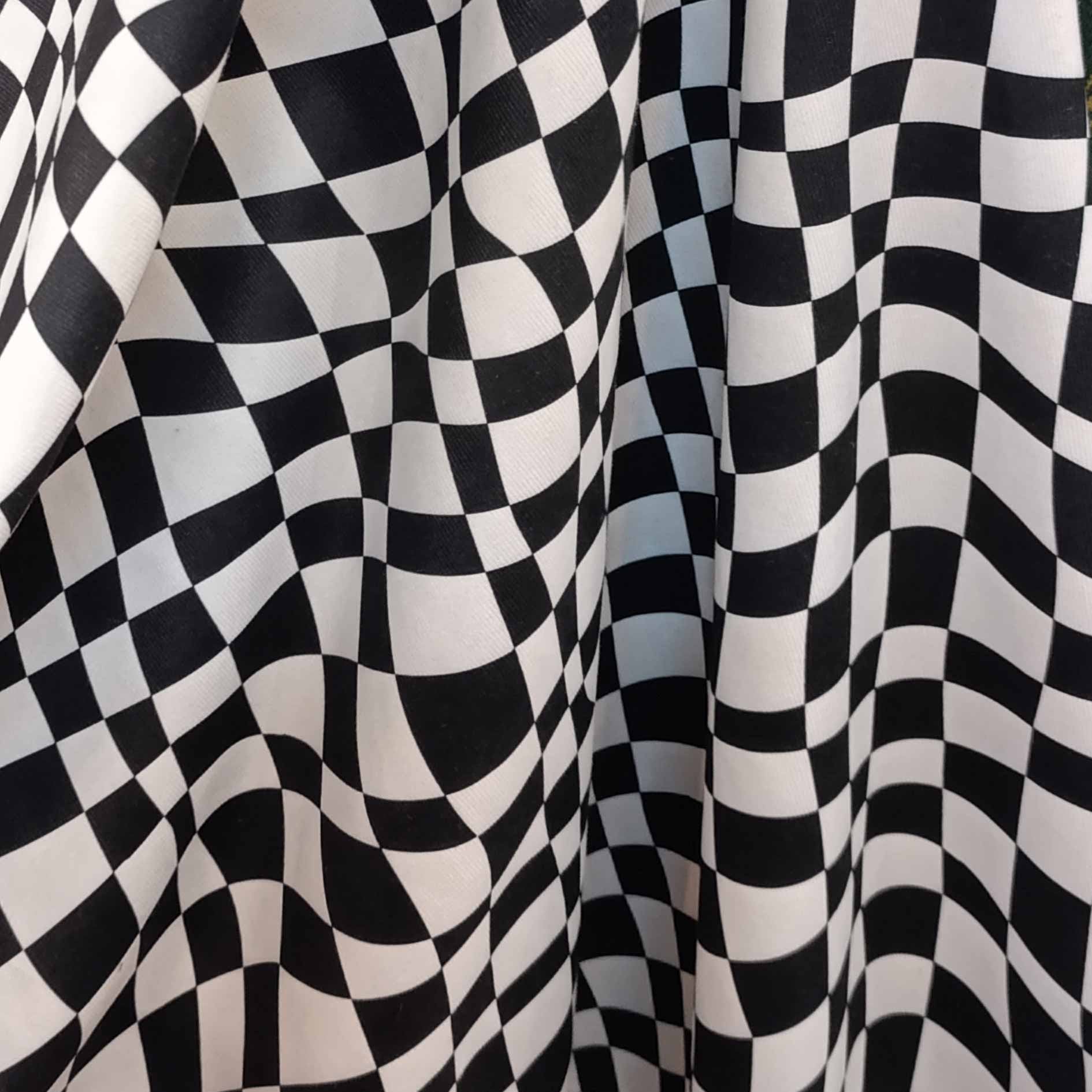 پارچه مخمل کبریتی طرح شطرنجی