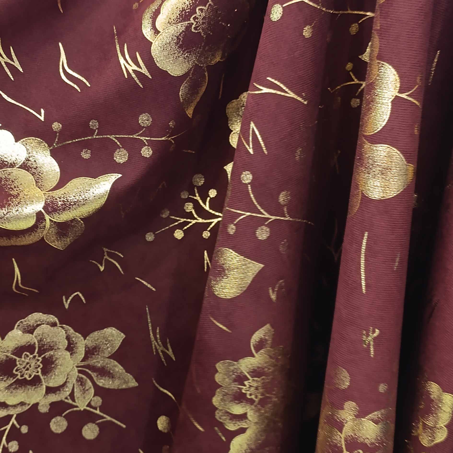 پارچه مخمل کبریتی طرح گل